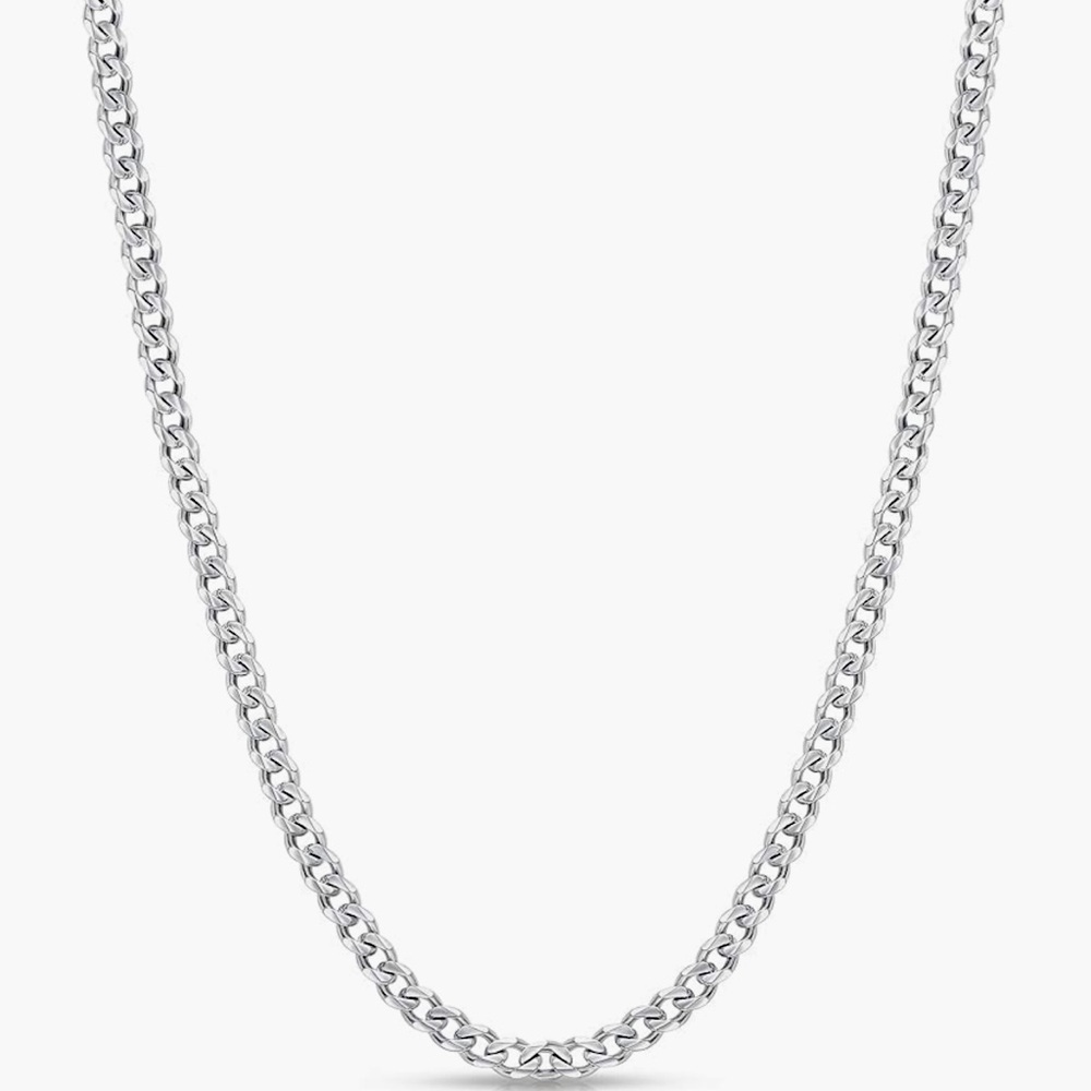 Silver Tone Plated 3.5mm Chain (24” length)